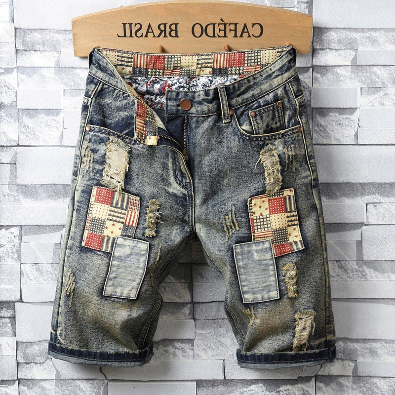Fashionable Driven Trendy Patchwork Shorts