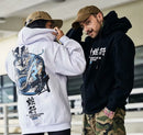 New Hoodies Men Chinese Letter Hooded High Street Pullover Sweatshirt Men Fashion Hip Hop Autumn Winter Casual Streetwear and Printed loose men's short sleeve