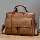 Mens Business Large-Capacity ShoulderCrossbody Simple Briefcase