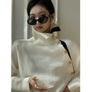 Turtleneck Two Wear Long-sleeved Sweater Women