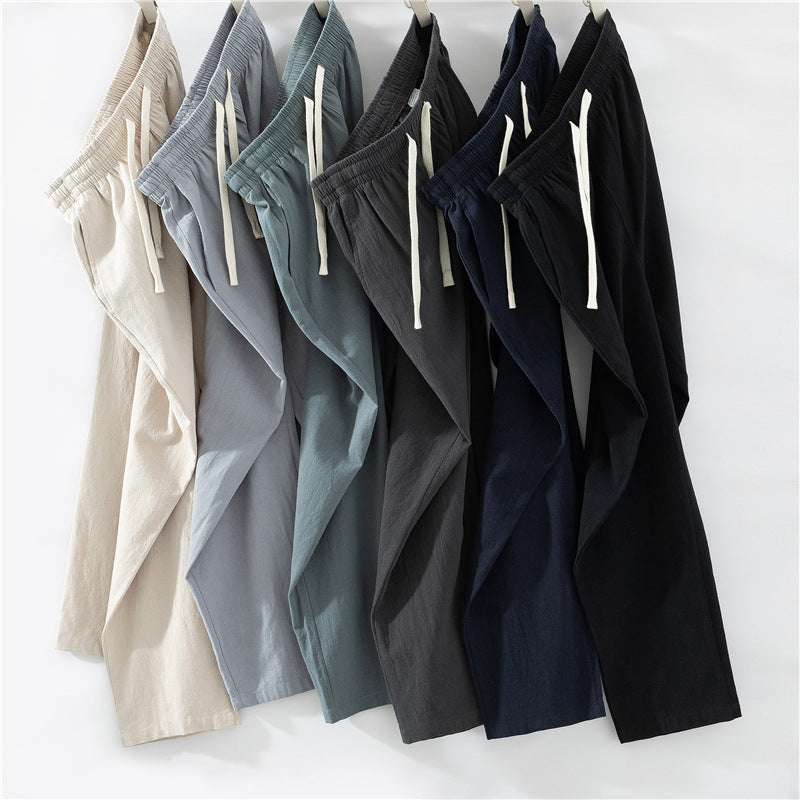 Men's Cotton-Linen Fashionable Casual Wide-Leg Pants