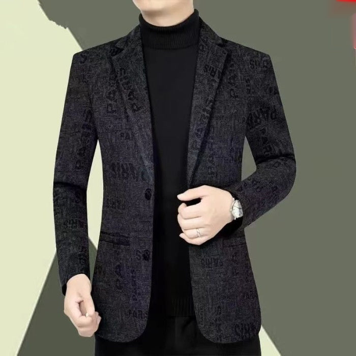New Wool Mens Casual Lapel Jacket