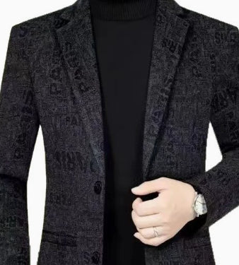 New Wool Mens Casual Lapel Jacket