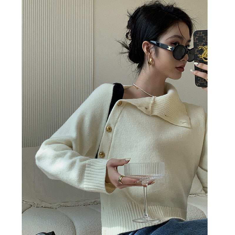 Turtleneck Two Wear Long-sleeved Sweater Women