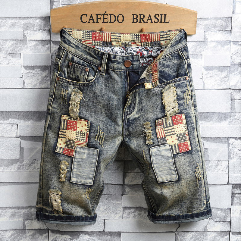 Fashionable Driven Trendy Patchwork Shorts