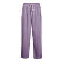 Mens Relaxed-fit Waffle-knit Wide-leg Athleisure Pants