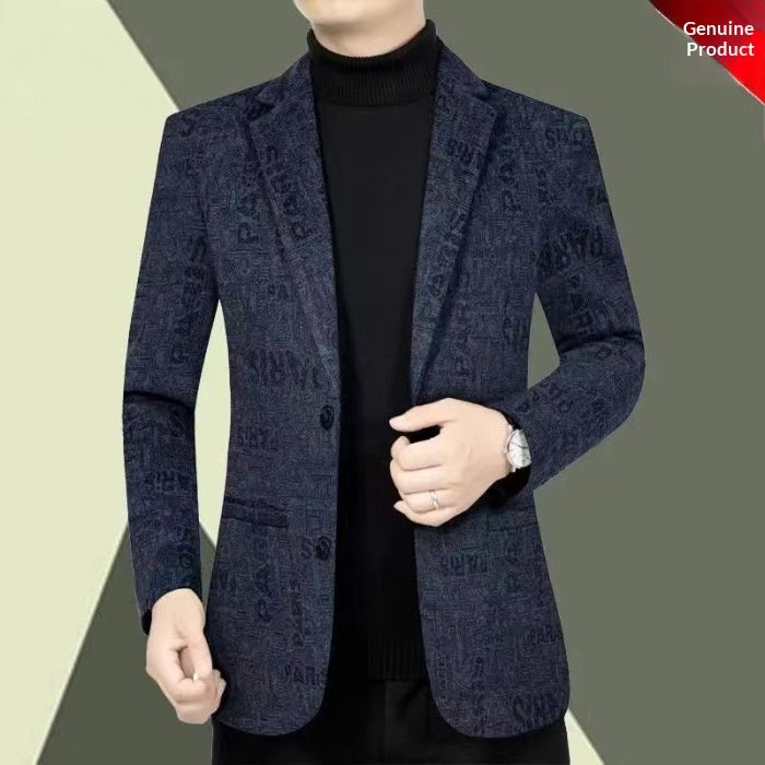 New Wool Mens Casual Lapel Jacket
