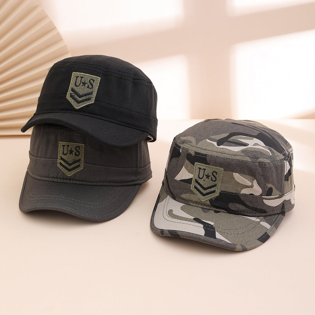 Fashion Camouflage Flat-top Hat, Outdoor Tactical Sun Protection Hat, Trendy And Versatile Embroidered Casual Hat