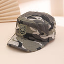 Fashion Camouflage Flat-top Hat, Outdoor Tactical Sun Protection Hat, Trendy And Versatile Embroidered Casual Hat