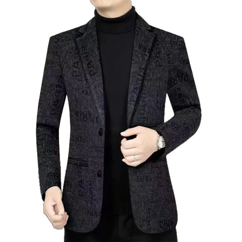 New Wool Mens Casual Lapel Jacket