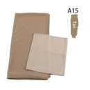 Same-color Chiffon Headscarf And Base Cap Set