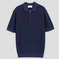 Men's Summer Short-Sleeve Simple Solid-Color Slim-Fit Knit Shirt