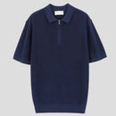 Men's Summer Short-Sleeve Simple Solid-Color Slim-Fit Knit Shirt