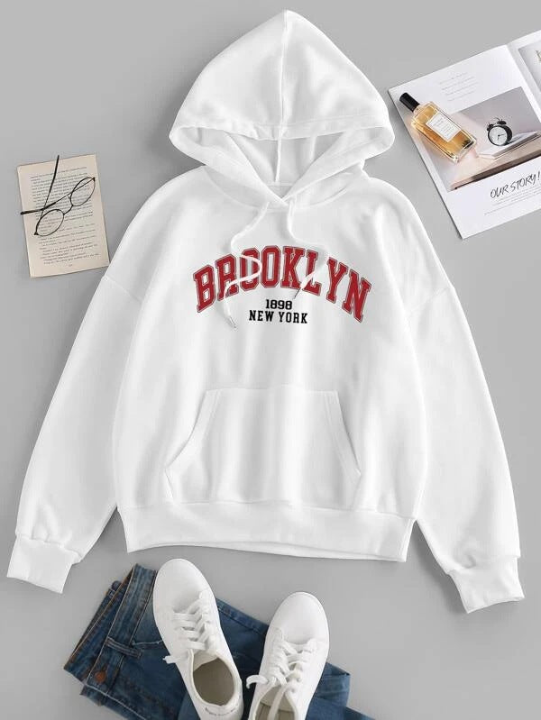 Hedging Fashion All-match Letter Urban Casual Thickened Sweater