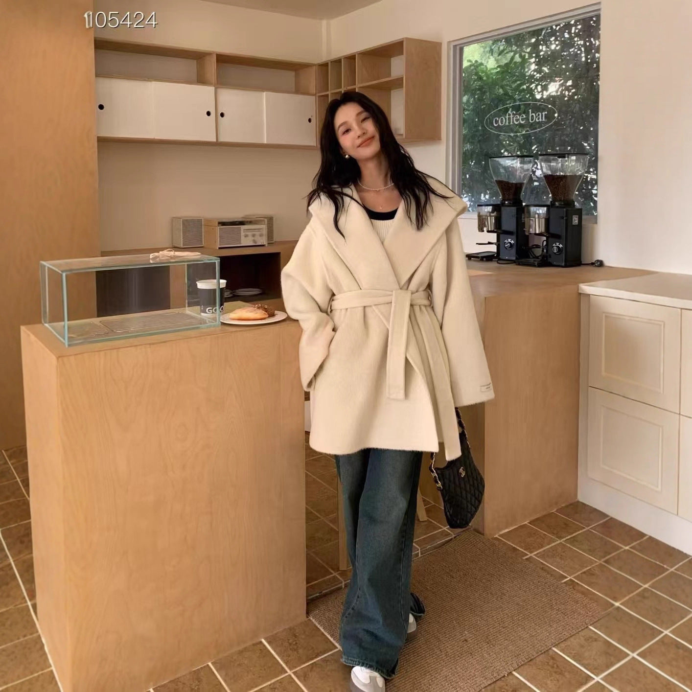 Fashionable Casual Women's Double-Faced Wool Coat
