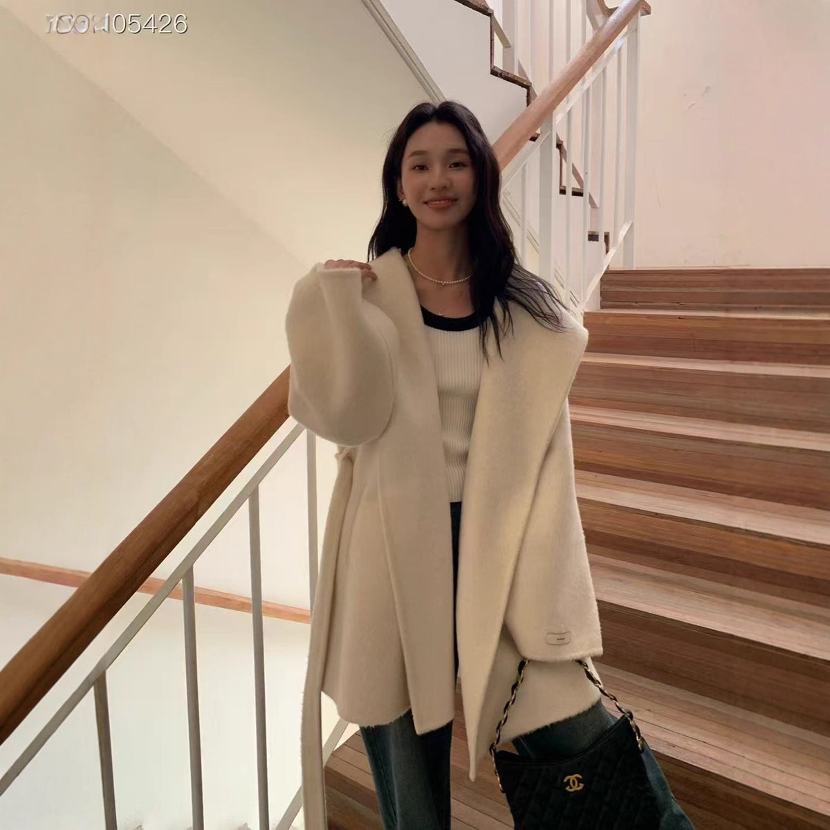 Fashionable Casual Women's Double-Faced Wool Coat