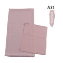 Same-color Chiffon Headscarf And Base Cap Set