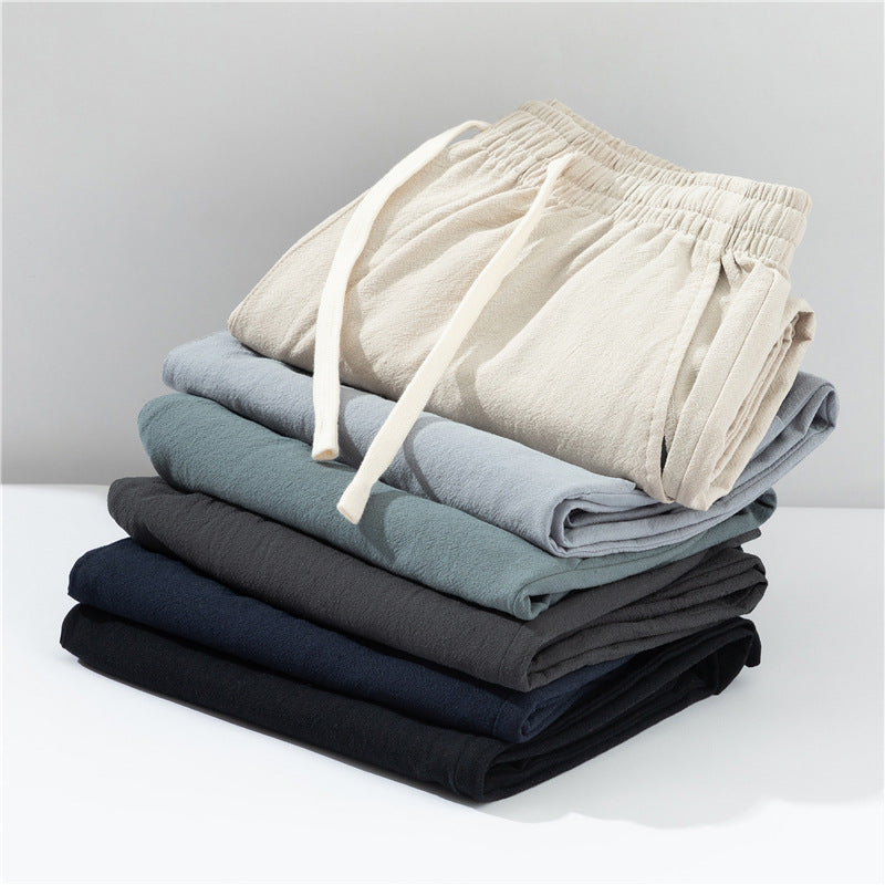 Men's Cotton-Linen Fashionable Casual Wide-Leg Pants