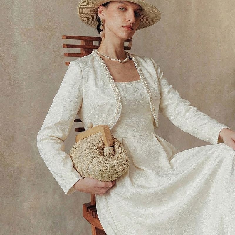 Womens Lounge Wear Jacket Vest And Dress Set